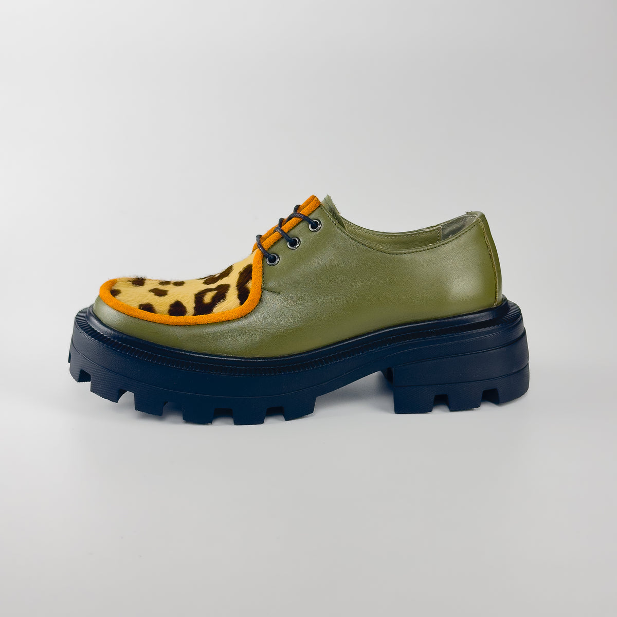 Derbys Lou Olive verte Léo